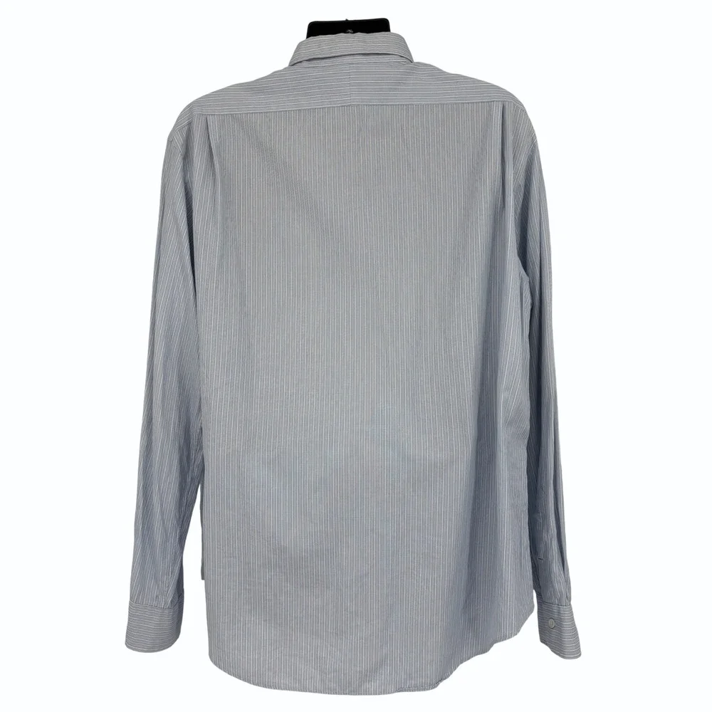 Vtg Polo Ralph Lauren Estate Custom Fit Blue Striped Shirt‎ Mens XXL Long Sleeve
